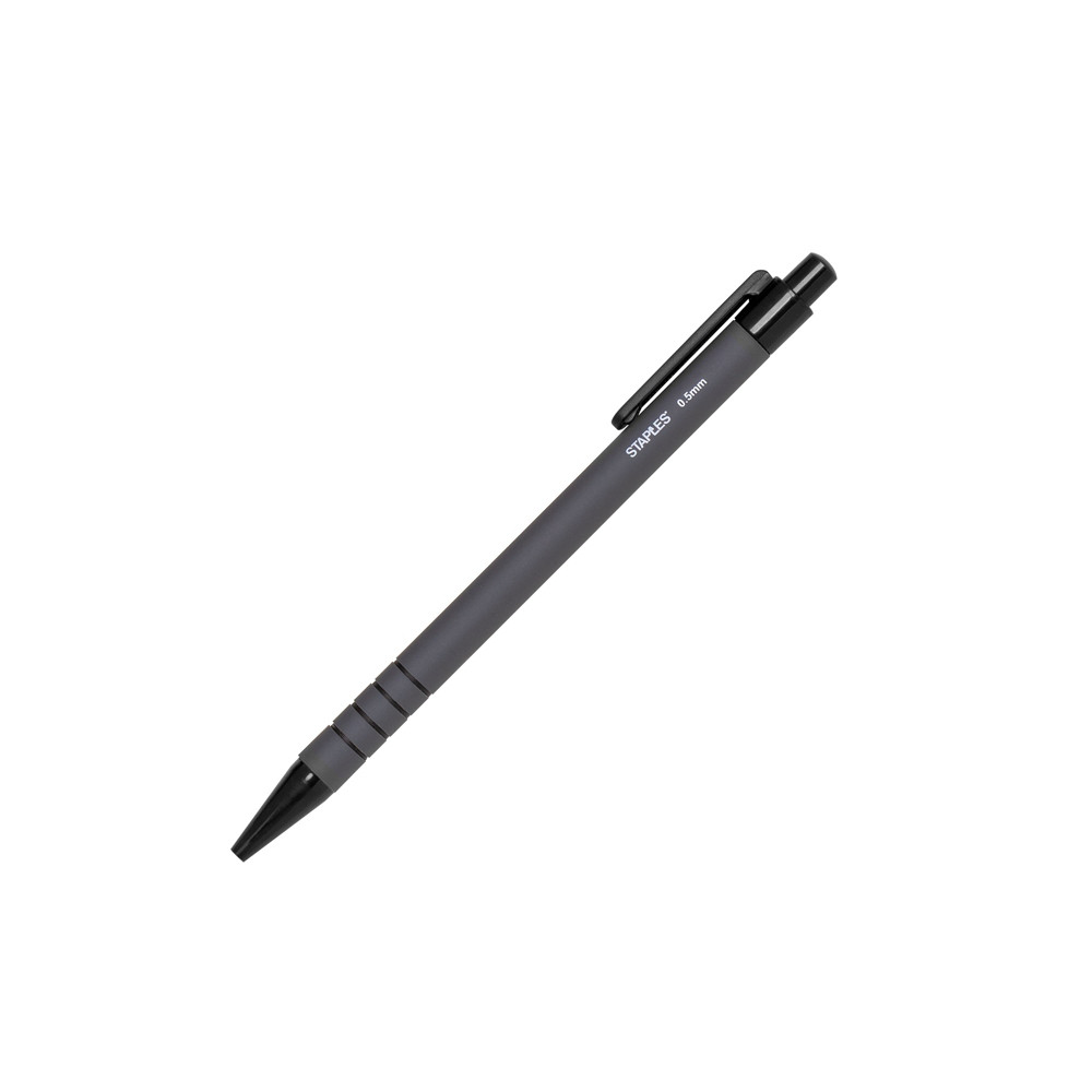 RAJA Porte-mine, mine HB de 0,5 mm, corps noir avec zone de prhension