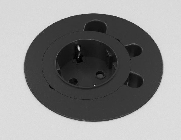 Obturateur VersaDot avec prise lectrique et cble dalimentation 2m  Diamtre 68 mm - Noir