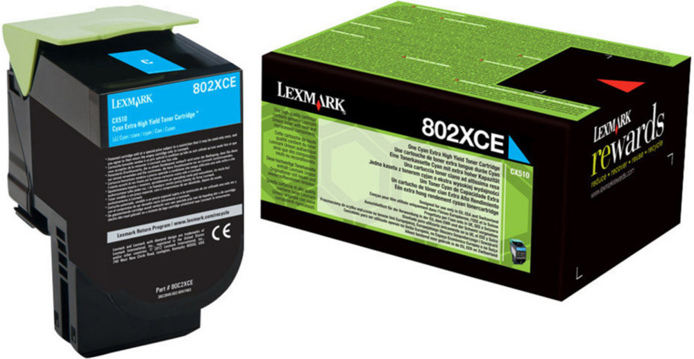 Lexmark Toner d'encre original 80C2XCE - Cyan