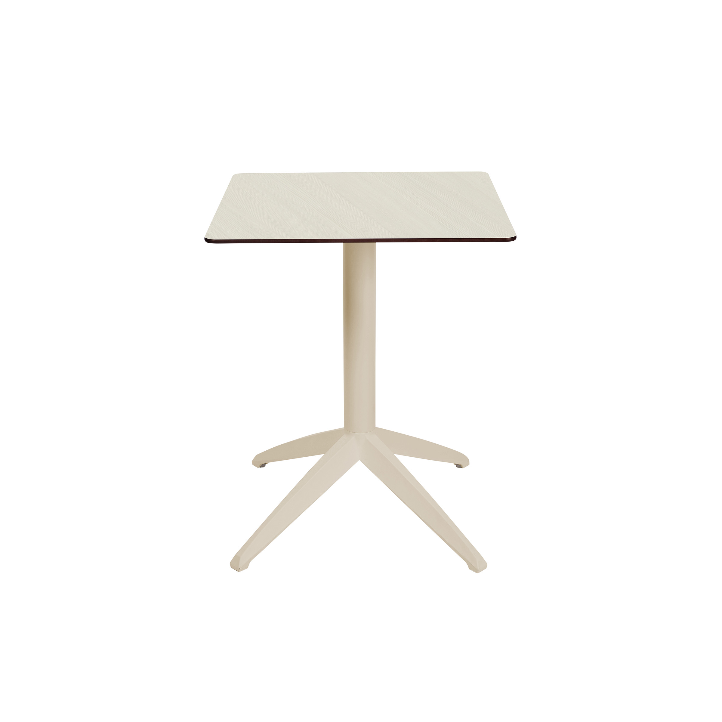 Table pliante Quatro à plateau basculant carrée 70 x 70 cm, en polypropylène usage extérieur - Blanc