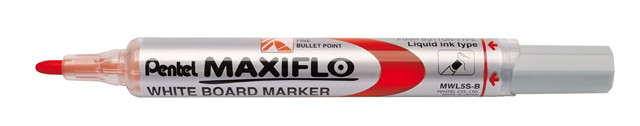 Pentel Marqueur tableau blanc Maxiflo pointe ogive fine largeur de trait 1,1mm-  Rouge