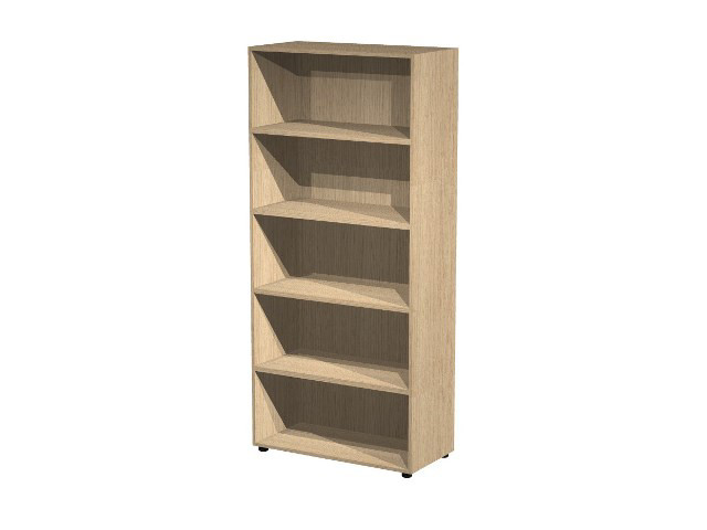 Bibliothque haute Wood - L.90 x H.200 cm - Sans porte - Chne