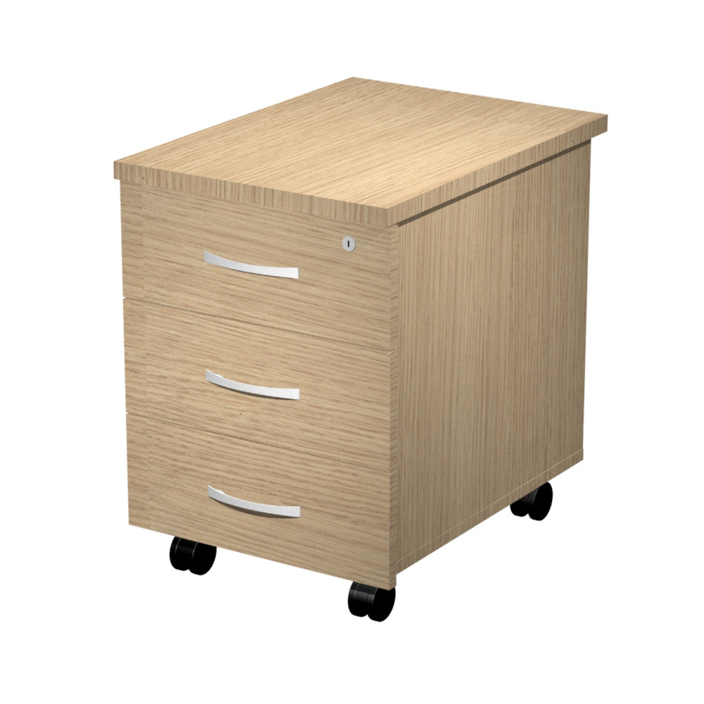 Caisson mobile Eminence - L.44 x P.60 x H.60 cm - 3 tiroirs - Chne