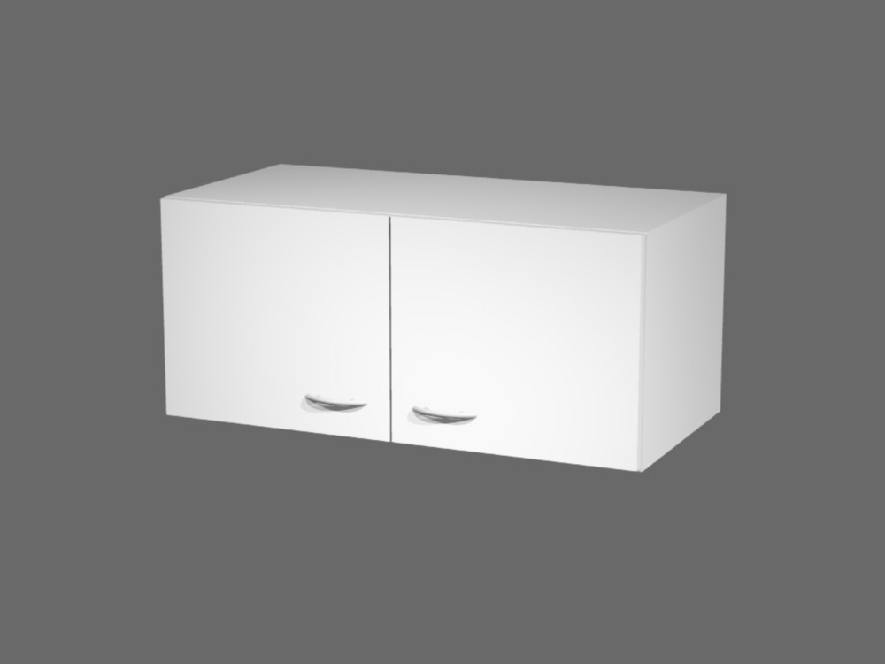 Rehausse d'armoire Wood - L.90 x H.40 cm - 2 portes - Blanc