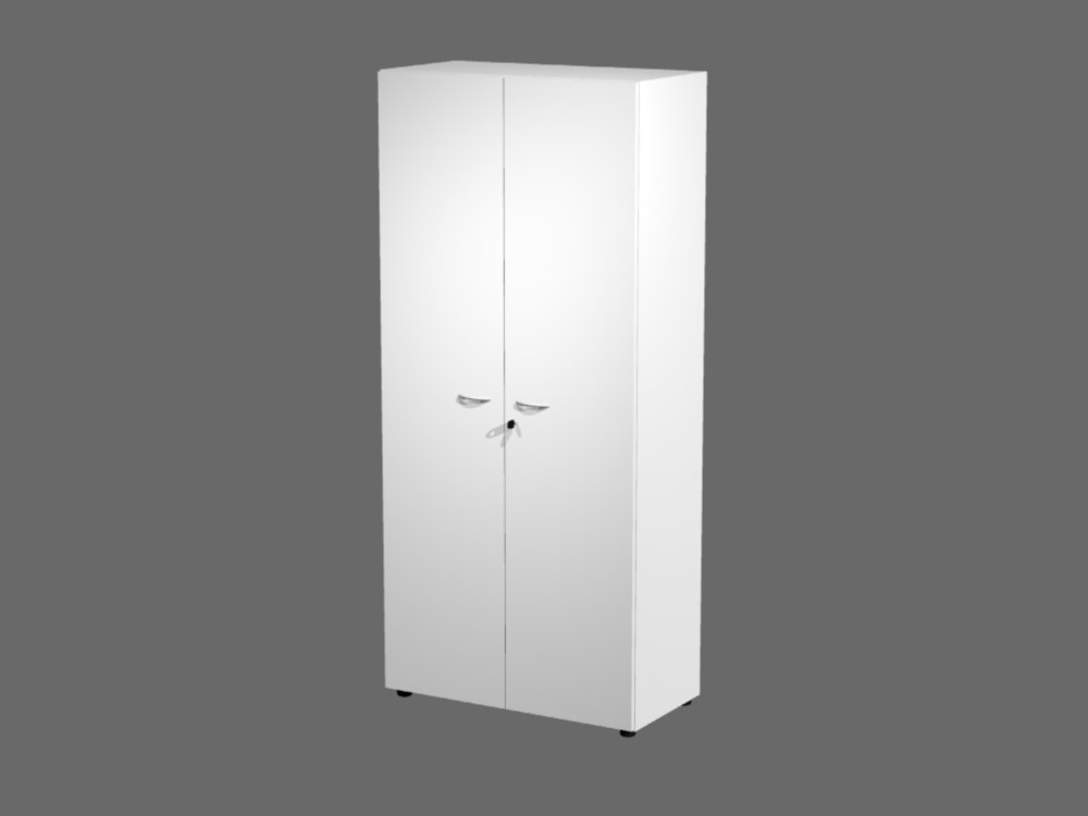 Armoire haute Eminence H.200 x L.90 cm - 2 portes Blanc - Corps Blanc