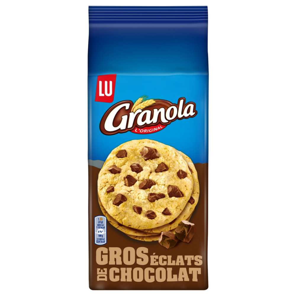 LU Granola - Cookies aux ppites de chocolat - Lot de 10 paquets de 184g
