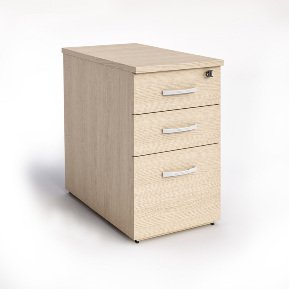 Caisson hauteur bureau Eminence - L.44 x P.80 x H.72,5 cm - 3 tiroirs - Chne