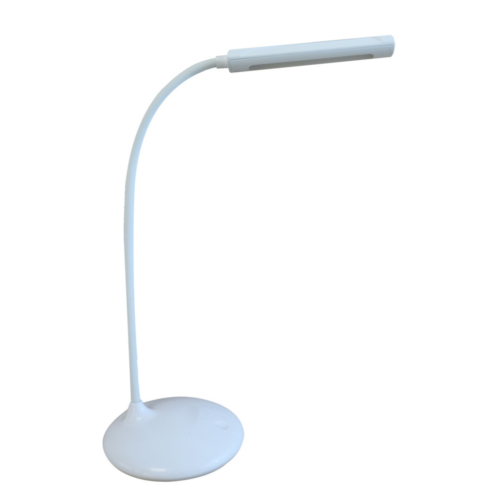 Unilux Lampe de bureau Nelly - Led intgre - 5,6W - Bras flexible - Rechargeable par USB - Blanc
