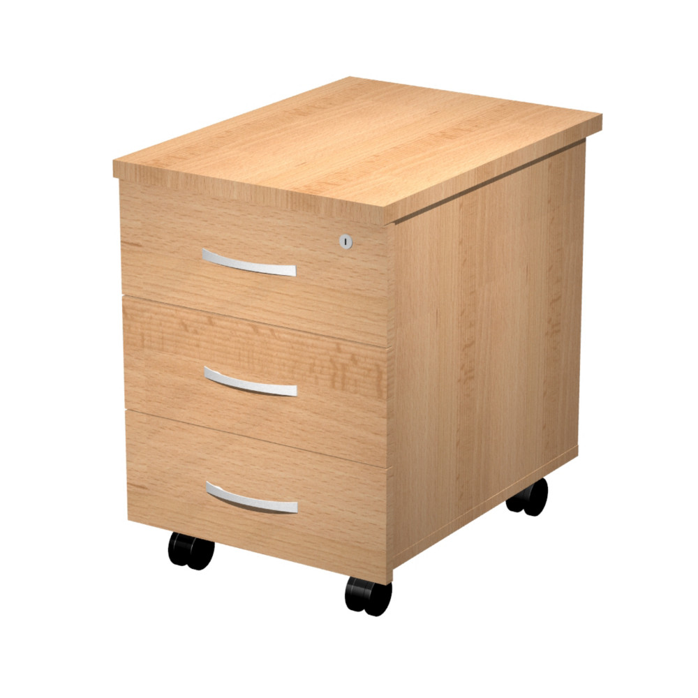 Caisson mobile Eminence - L.44 x P.60 x H.60 cm - 3 tiroirs - Htre