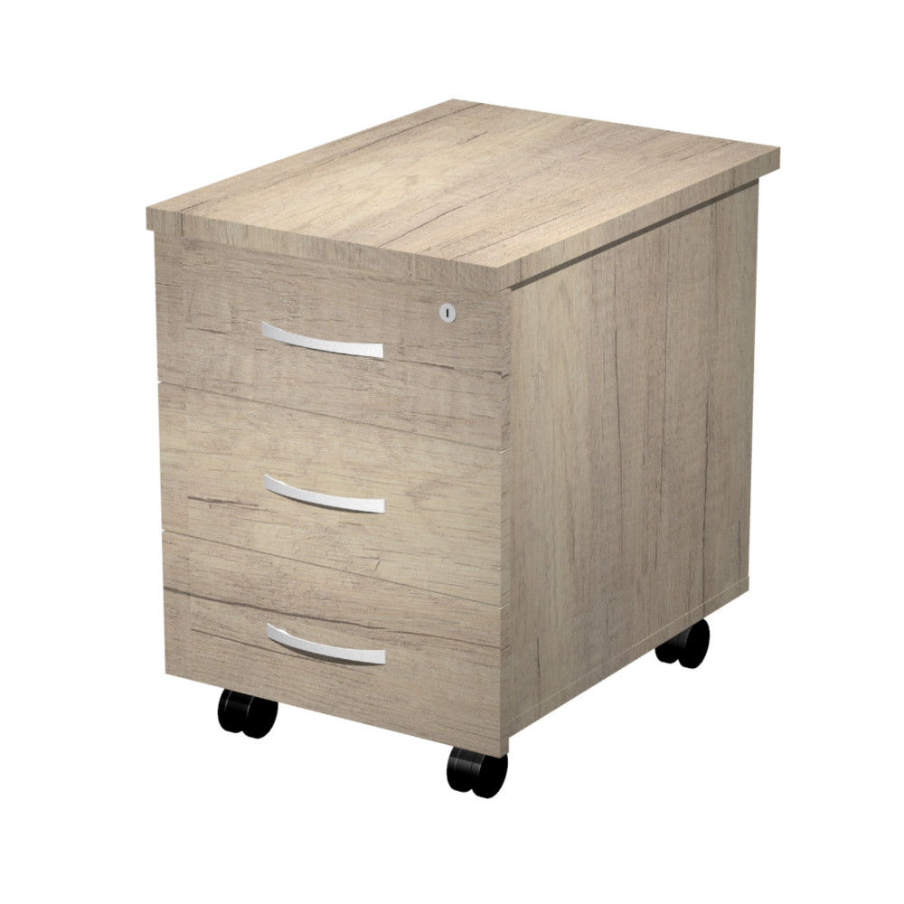 Caisson mobile Eminence - L.44 x P.60 x H.60 cm - 3 tiroirs - Chne Canadien