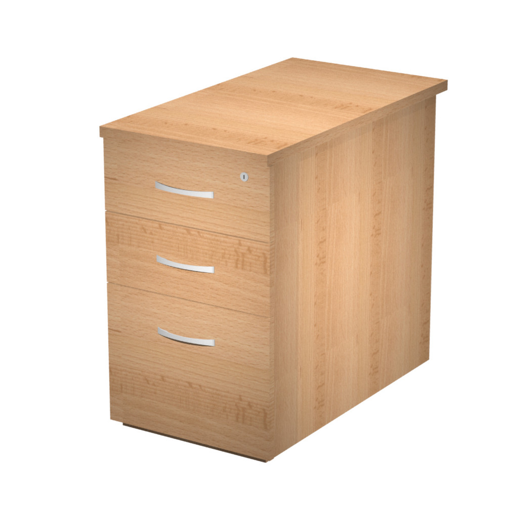 Caisson hauteur bureau Eminence - L.44 x P.80 x H.72,5 cm - 3 tiroirs - Htre