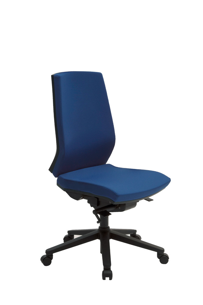 Sige de bureau Mathilde Tissu rembourr    Hauteur ajustable A roulettes - Bleu