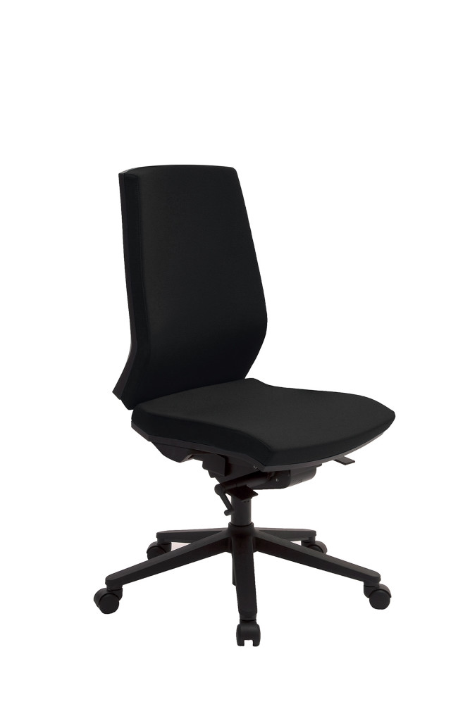 Sige de bureau Mathilde Tissu polyester Noir Hauteur rglable - Dossier Roulettes