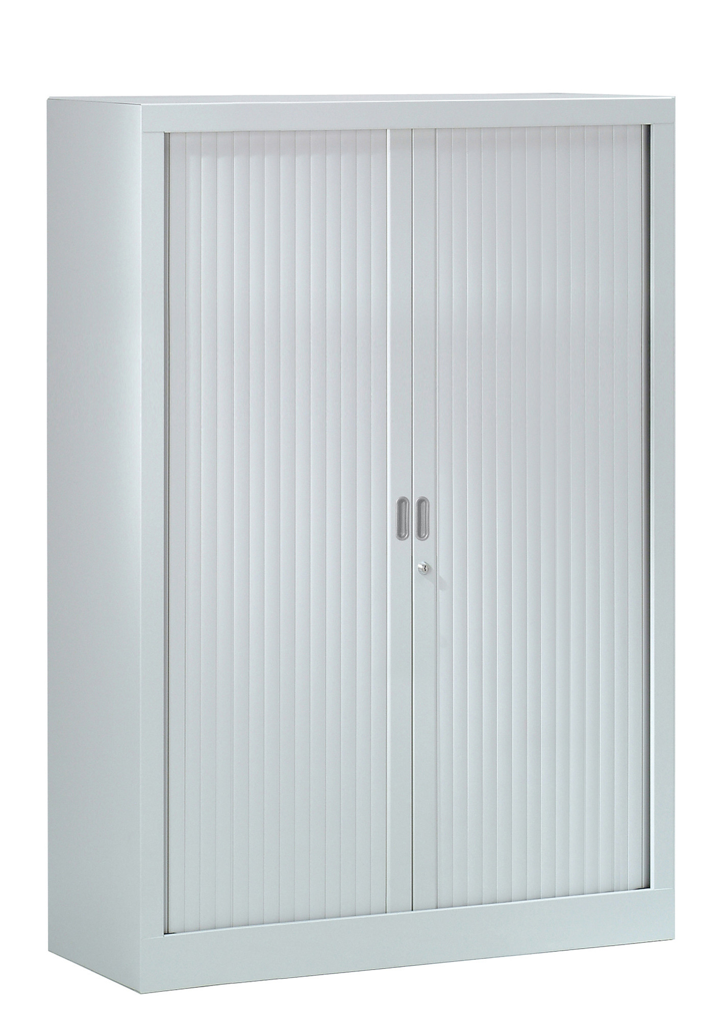 Armoire à rideaux métal monobloc Généric - H.136 x L.100 cm - Corps Gris - Rideaux Gris