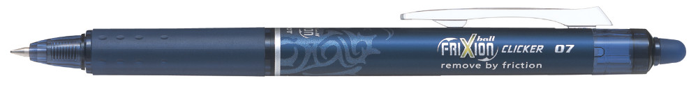Pilot FriXion Clicker Stylo roller rtractable encre gel effaable pointe moyenne 0,7 mm bleu nuit