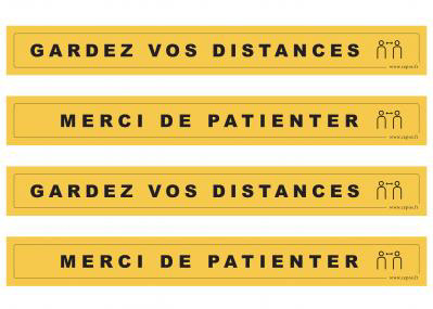 Cep Stickers distances de scurit - Lot de 4