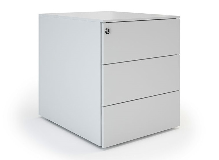 Caisson mobile métal Pro Design - 3 tiroirs - Aluminium