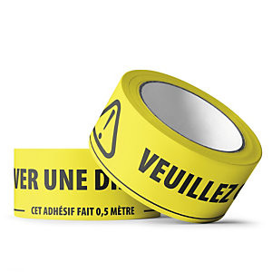 Ruban adhsif PVC Ultra-rsistant ''Veuillez conserver une distance de 1,5 mtre'' - Lot de 6