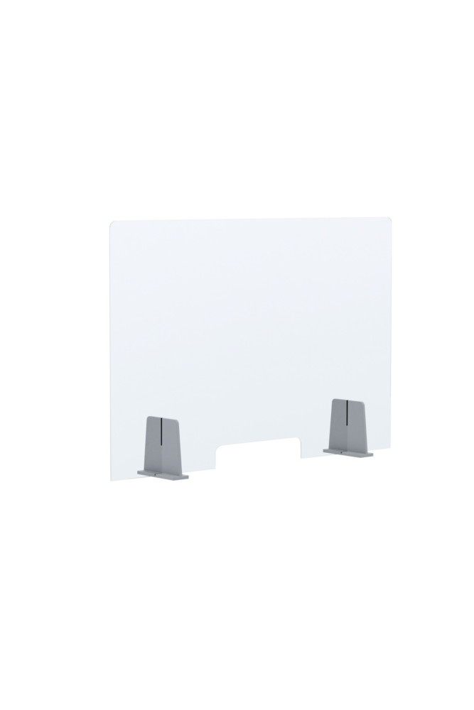 Paperflow Vitre de protection Plexiglass H.65 x L.98 x P.15 cm avec encoche passe documents - Epaisseur 4 mm