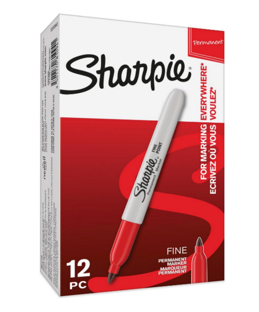 Sharpie Fine Marqueur permanent pointe ogive 0,9 mm rouge