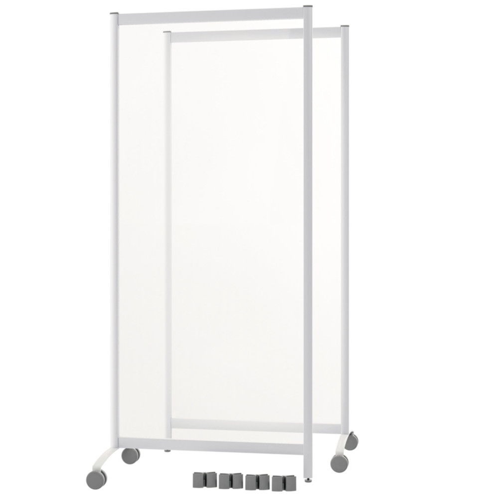 Cloison de protection mobile Plexiglass H.170 x L.76 cm - Epaisseur 4 mm - Lot de 2
