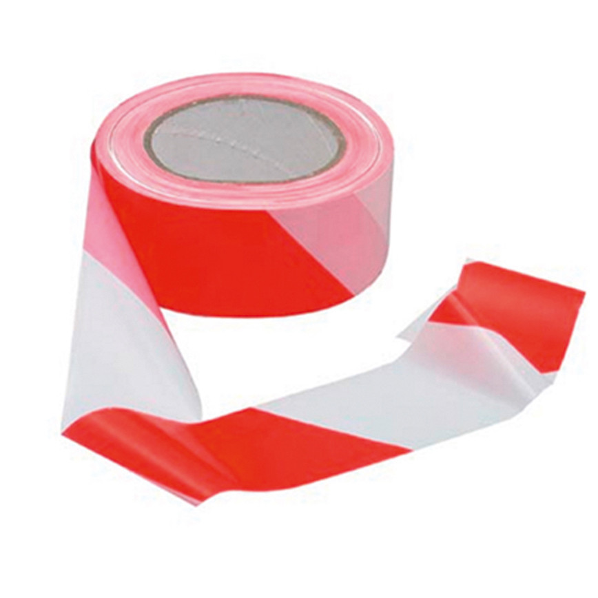 tesa® Ruban de signalisation universel polypropylène rouge et blanc 50 mm x 66 m 58134 (Ruban)