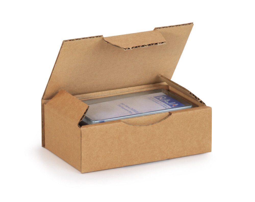 RAJA Bote d'expdition brune en carton simple cannelure - L.24 x l.17 x H.5 cm - Lot de 50