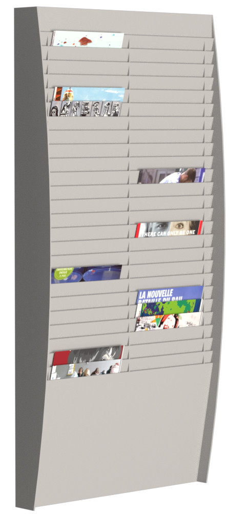 Paperflow Trieur mural vertical 50 cases (2x25) A4 - Gris