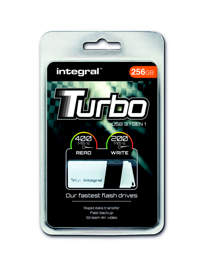 INTEGRAL MEMORY Turbo - Cl USB 3.0 - 256 Go - Blanc