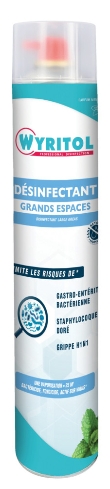 Wyritol Purificateur d'air bactricide grands espaces parfum Menthe - Arosol 750 ml