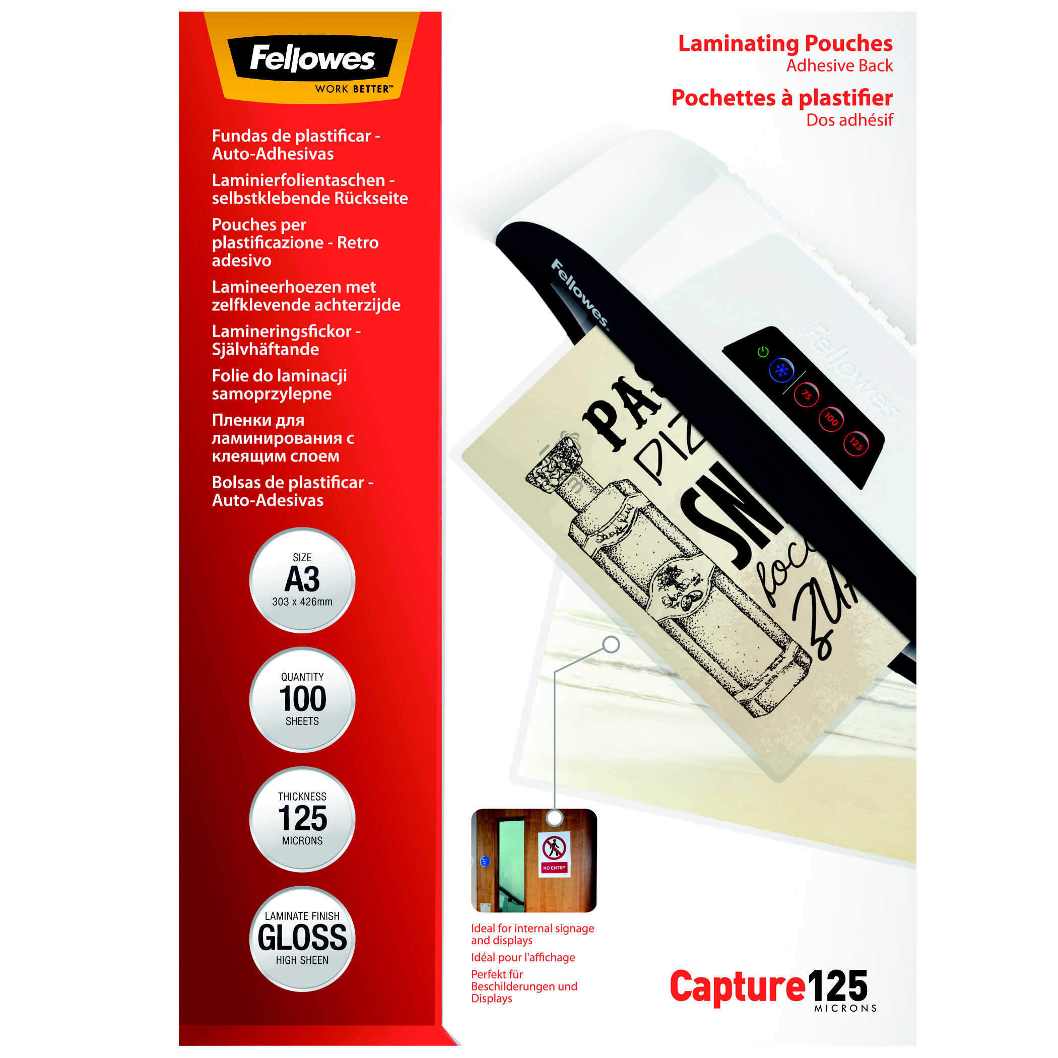 Fellowes Couvertures de plastification A3