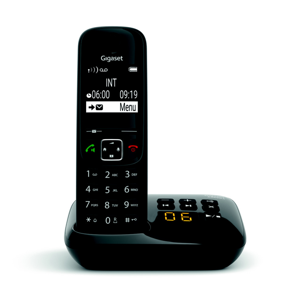 Gigaset Tlphone sans fil AS690A avec rpondeur - Noir