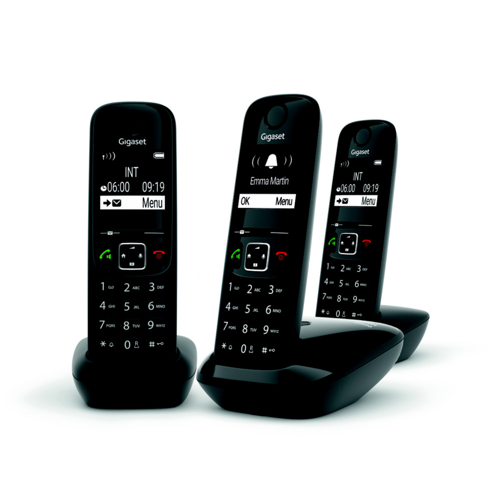 Gigaset Tlphone sans fil AS690 Trio - Noir