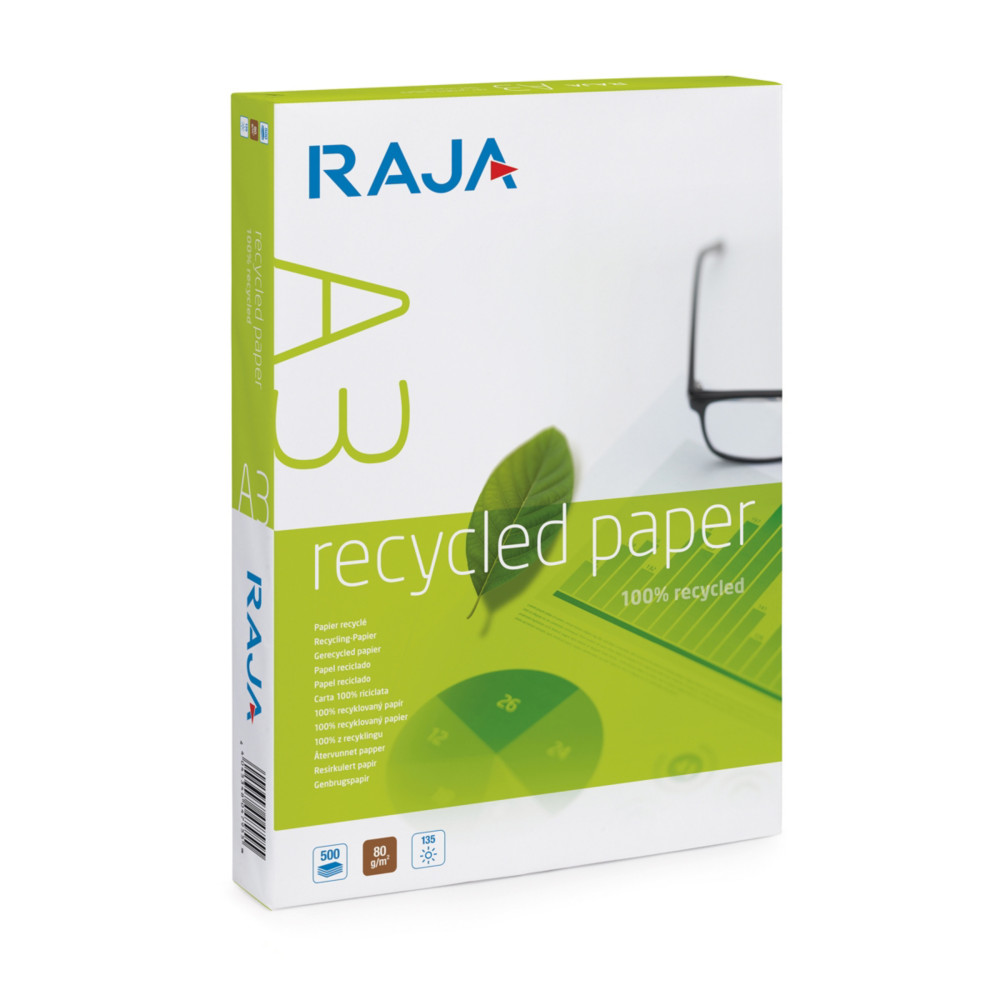 RAJA Papier A3 blanc recycl - 80g - Ramette de 500 feuilles