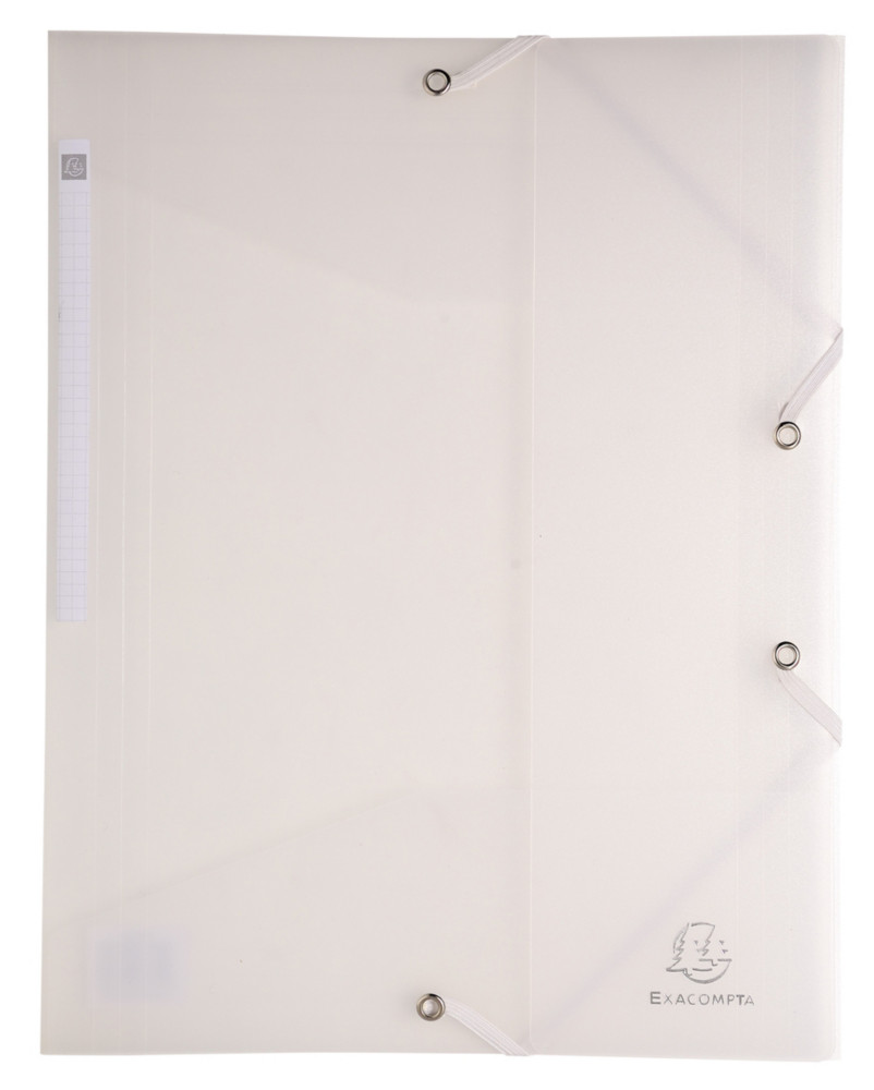 Exacompta Chemise box  lastique en polypropylne translucide A4 grande capacit Dos 2,5 cm - Incolore
