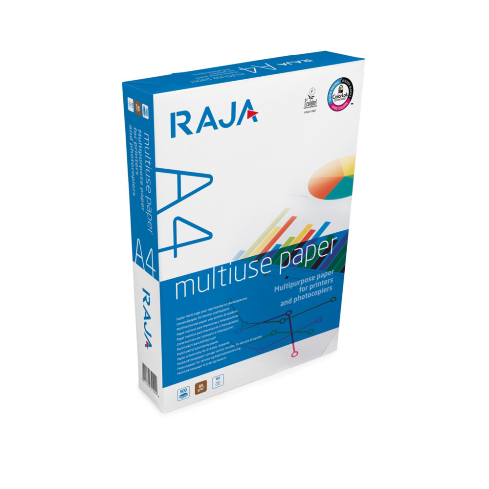 RAJA Papier A4 blanc Multi-usage - 80g - Ramette de 500 feuilles