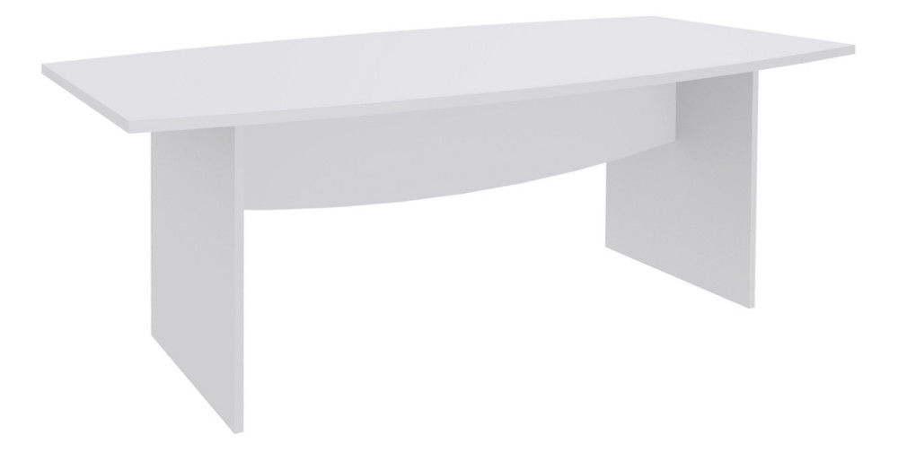 Table de runion tonneau Activity  L.200 x P.100 cm - Plateau Blanc - Pieds Blanc