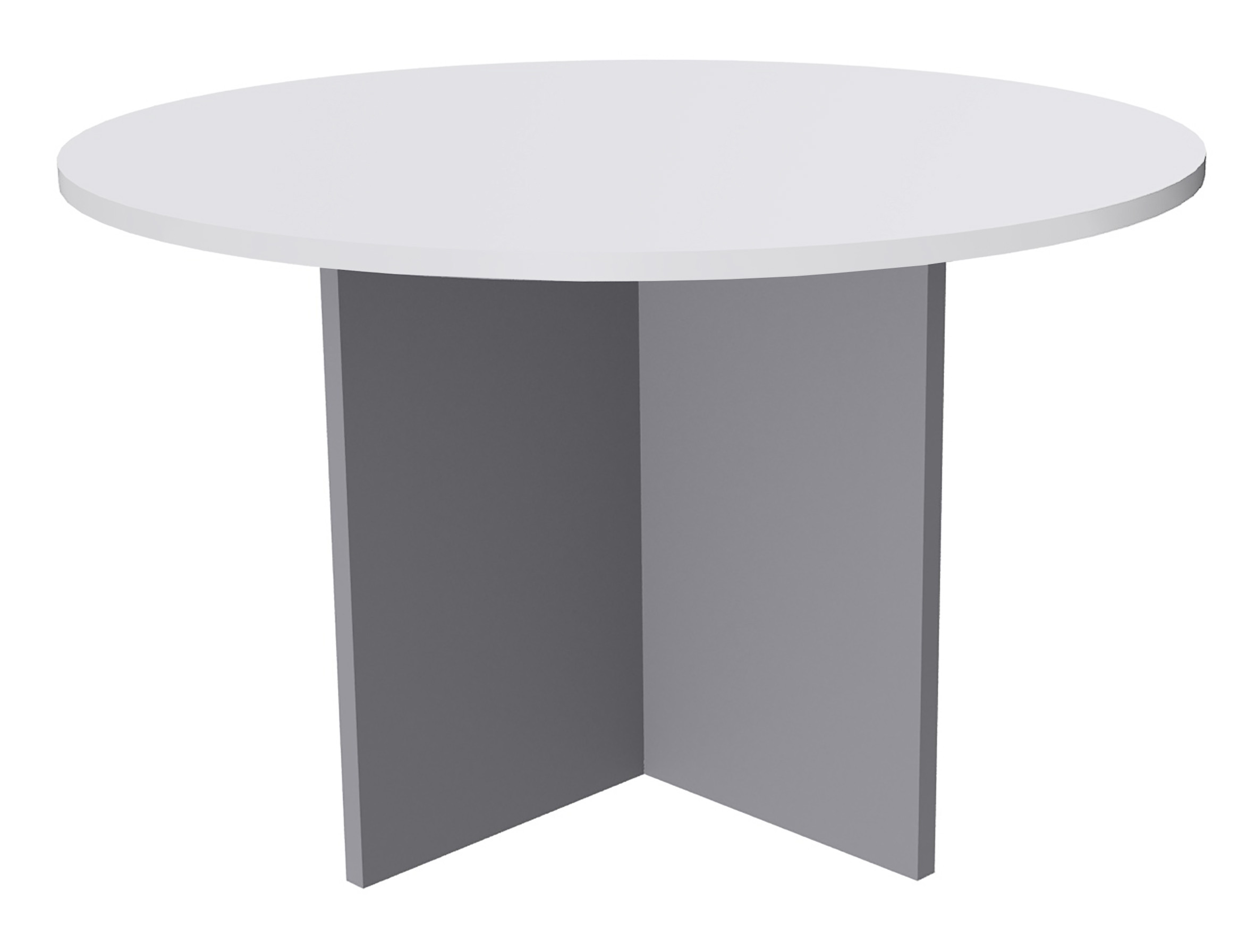 Table ronde Activity Ø.100 cm - Plateau Blanc - Pieds Aluminium