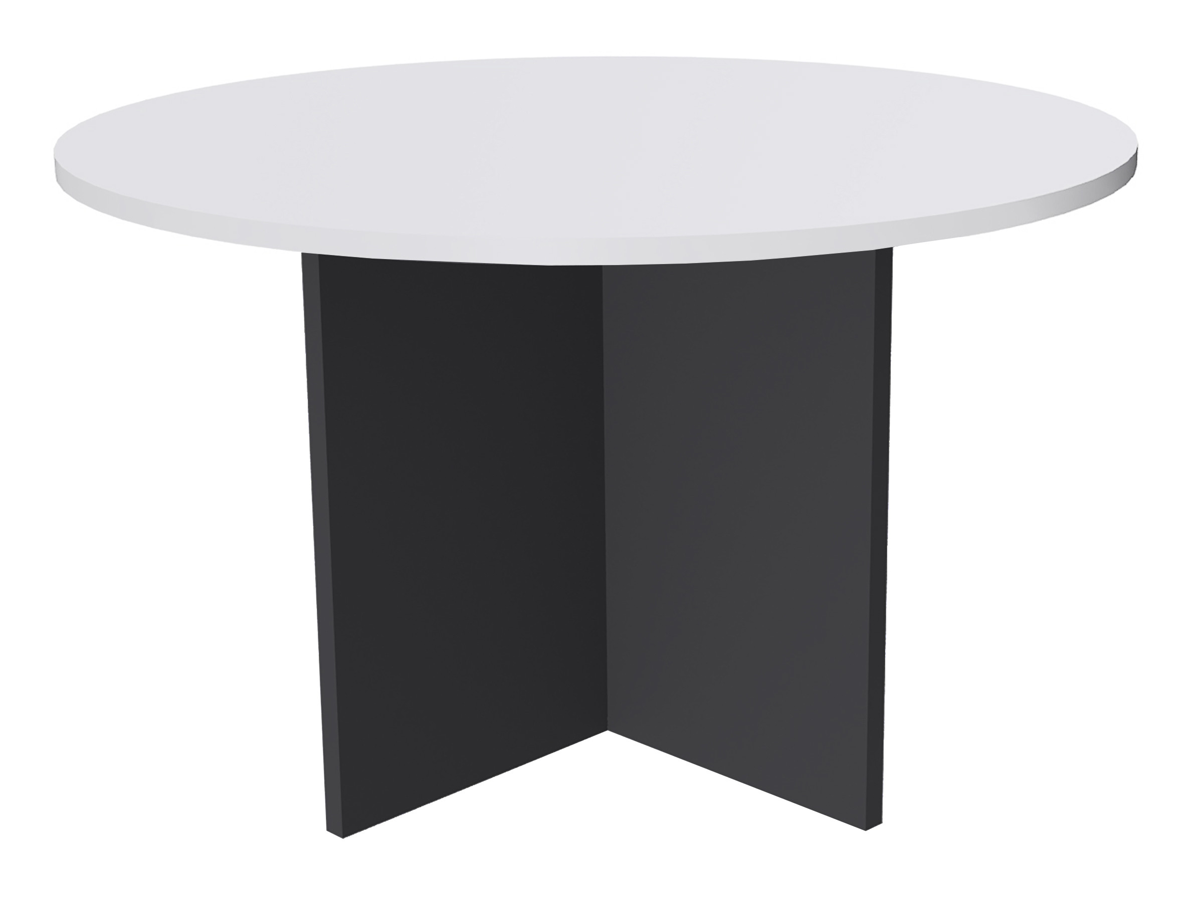 Table ronde Activity Ø.100 cm - Plateau Blanc - Pieds Anthracite