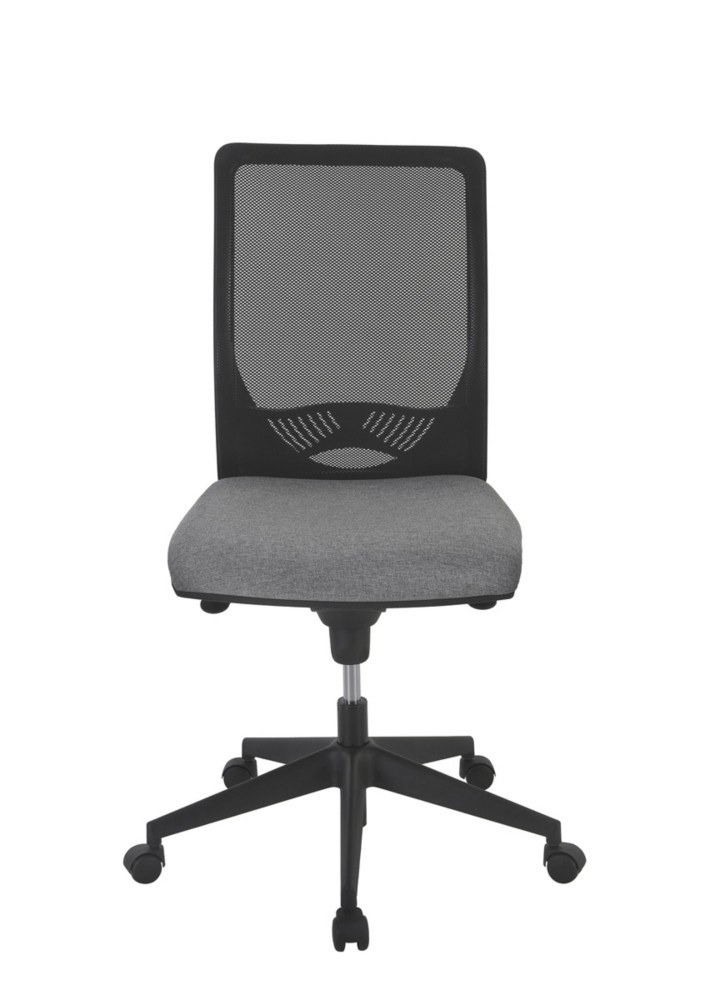 Sige de bureau Swanny maille/tissu sans accoudoir - Gris
