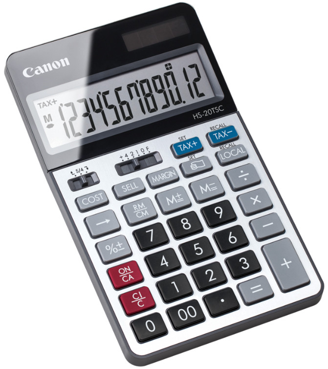 Canon Calculatrice de bureau HS 20TSC solaire - 12 chiffres