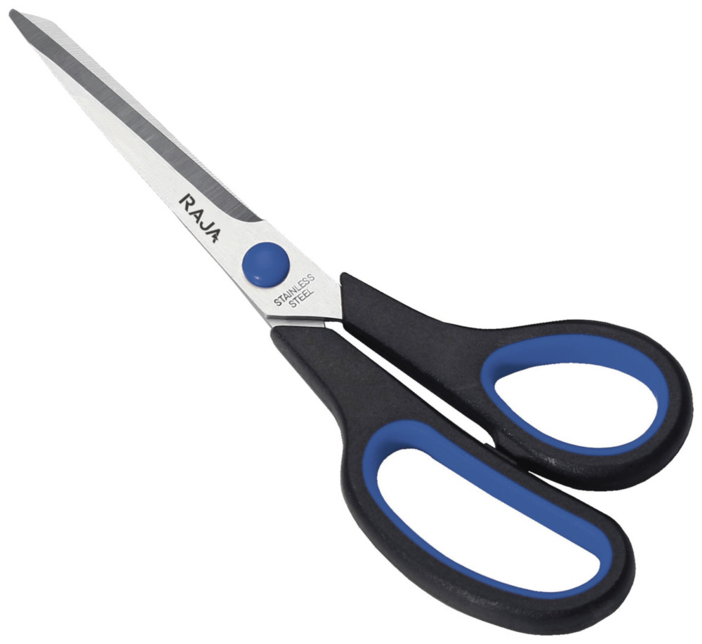 RAJA Ciseaux droitiers Softgrip bouts pointus longueur 17 cm
