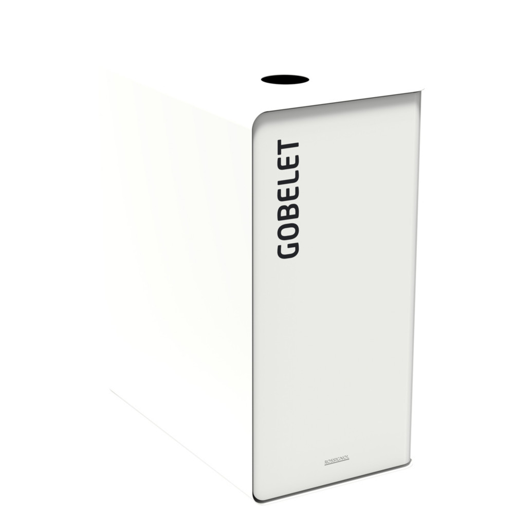 Rossignol Poubelle de tri slectif Cubatri gobelets - 65L - Gris corps Blanc
