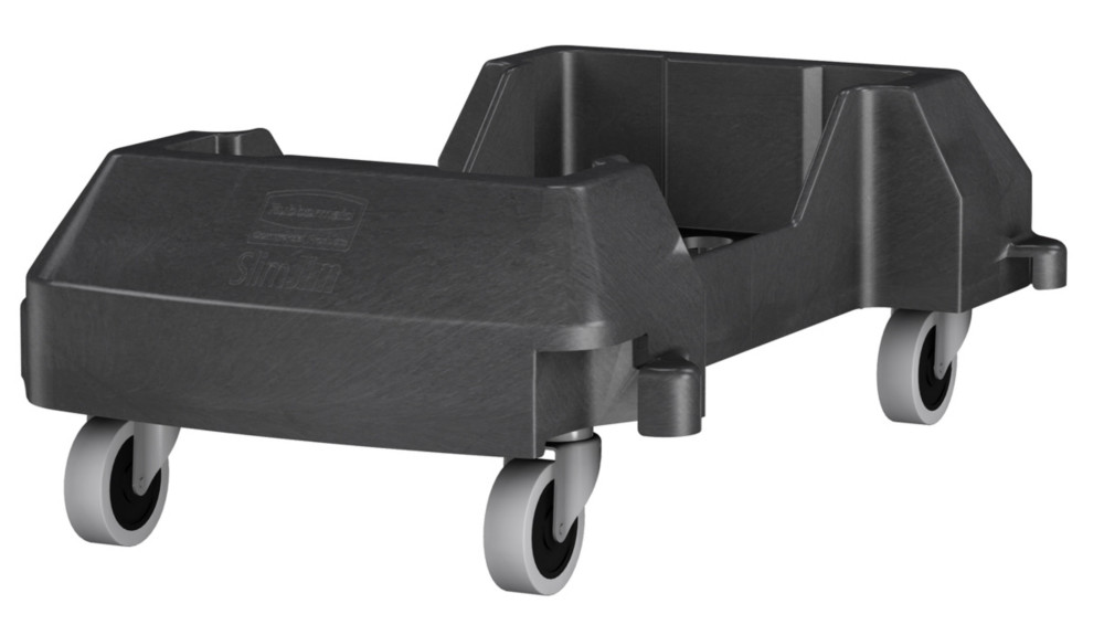 Rubbermaid Commercial Products Slim Jim Socle roulant pour collecteur de tri slectif -Rsine Noir