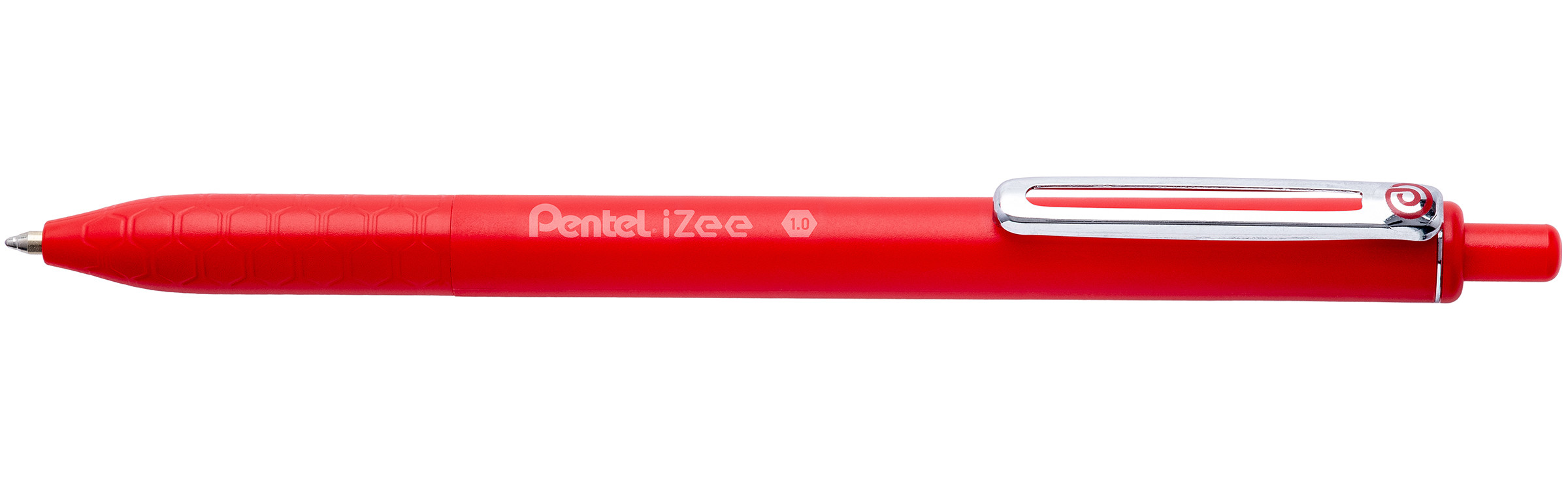 Pentel Izee Stylo bille rétractable Pointe large 1 mm - Rouge