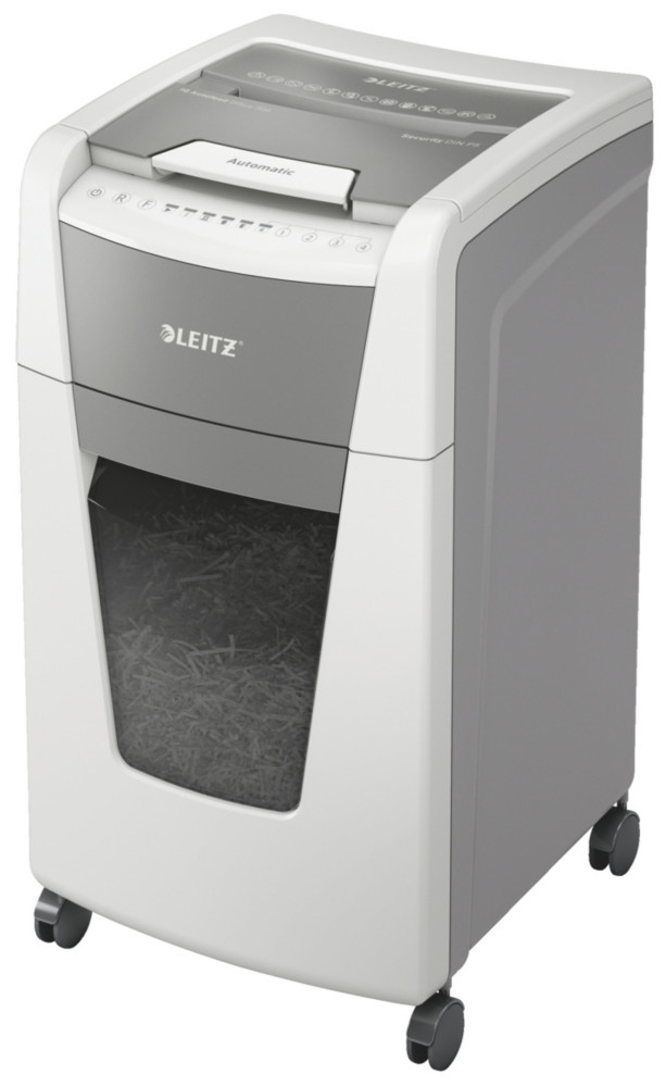 Leitz Destructeur de documents IQ Auto+ Office 300 coupe micro DIN P5 - 300 feuilles - corbeille 60L