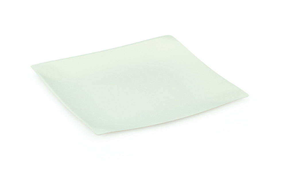 Assiette jetable carre en canne  sucre 20 x 20 cm - Blanc - Lot de 100