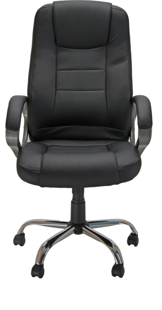 Fauteuil de direction Wesley Simili cuir Noir Hauteur Rglable - Accoudoirs Dossier Roulettes