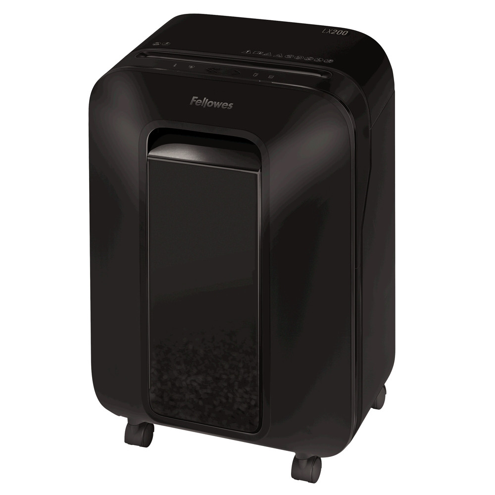 Fellowes Destructeur de documents LX200 coupe croise DIN P4 - 12 feuilles - corbeille 22L