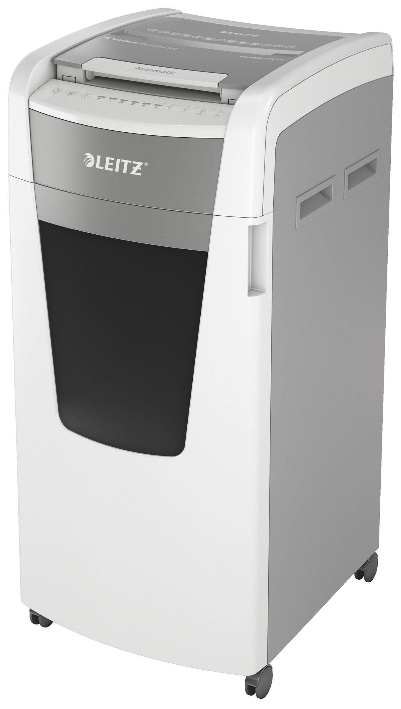 Leitz Destructeur de documents IQ Auto+ Office Pro 600 coupe croisée DIN P4 - 600 feuilles - corbeille 110L